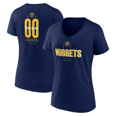 Denver Nuggets Women's Center Court Name & Number Custom V-Neck T-Shirt sale New