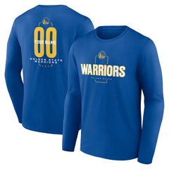 Golden State Warriors Center Court Name & Number Custom Long Sleeve T-Shirt sale For Sale