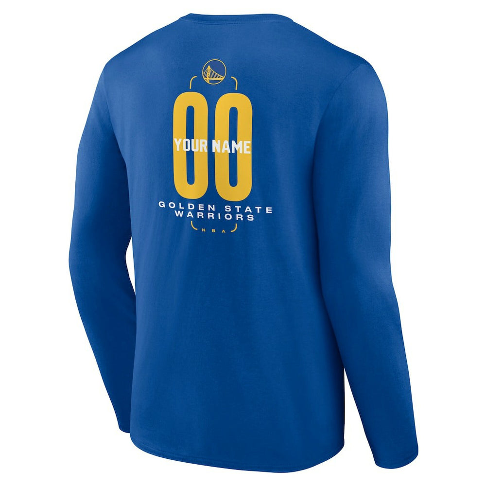 Golden State Warriors Center Court Name & Number Custom Long Sleeve T-Shirt sale For Sale
