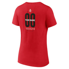 Houston Rockets Women's Center Court Name & Number Custom V-Neck T-Shirt Online