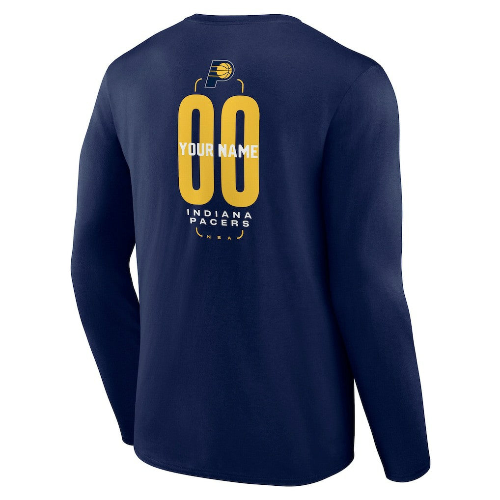 Indiana Pacers Center Court Name & Number Custom Long Sleeve T-Shirt Outlet