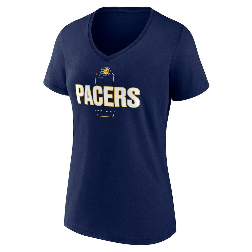 Indiana Pacers Women's Center Court Name & Number Custom V-Neck T-Shirt On Sale