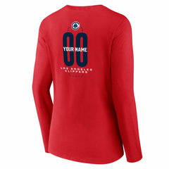 LA Clippers Women's Center Court Name & Number Custom Long Sleeve V-Neck T-Shirt Online