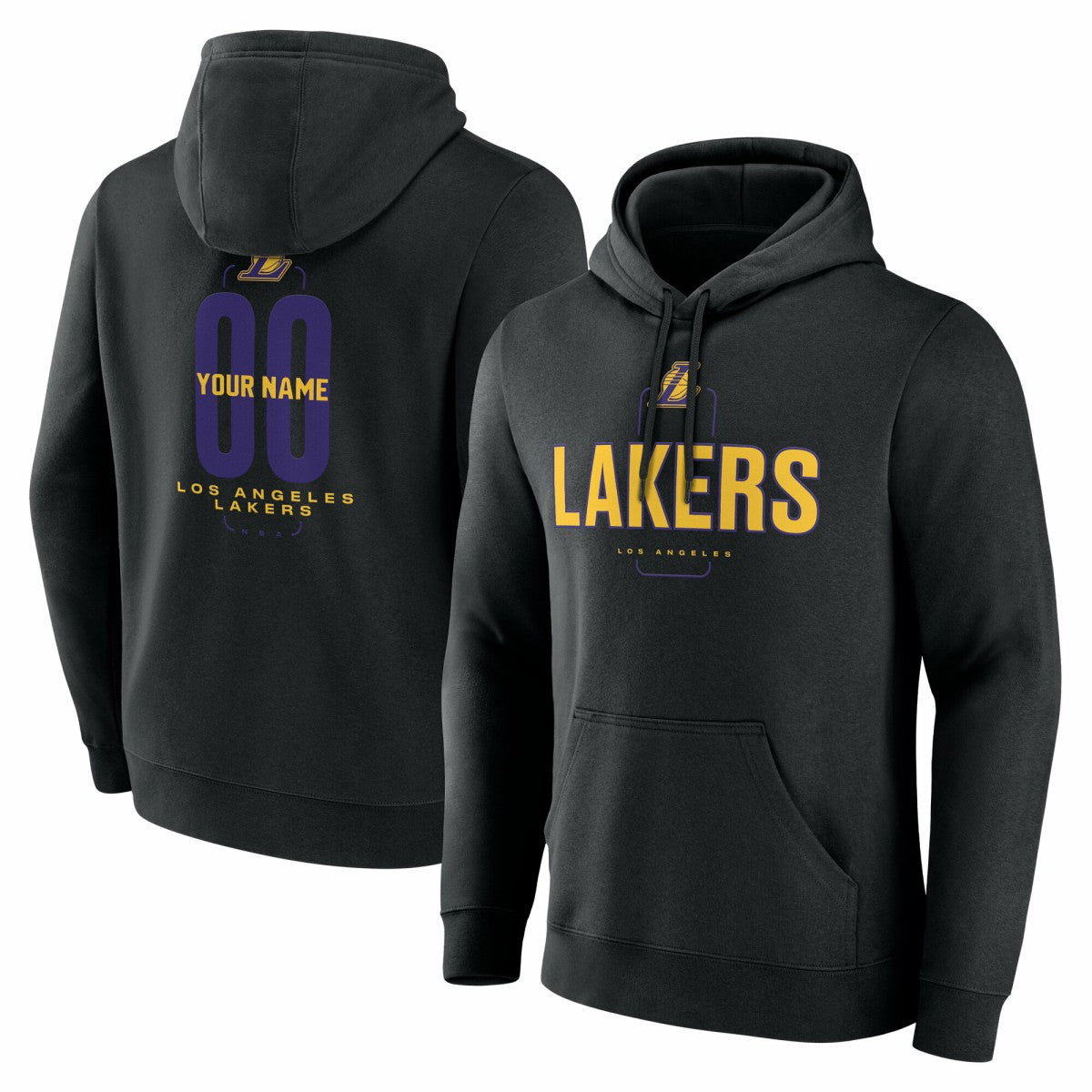 Los Angeles Lakers Center Court Name & Number Custom Hoodie Online