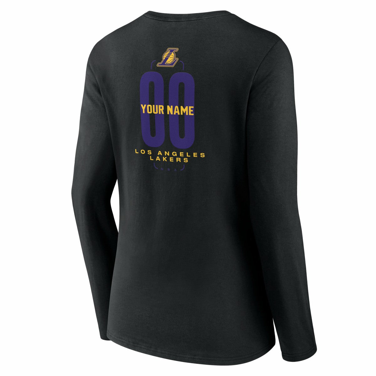 Los Angeles Lakers Women's Center Court Name & Number Custom Long Sleeve V-Neck T-Shirt Online