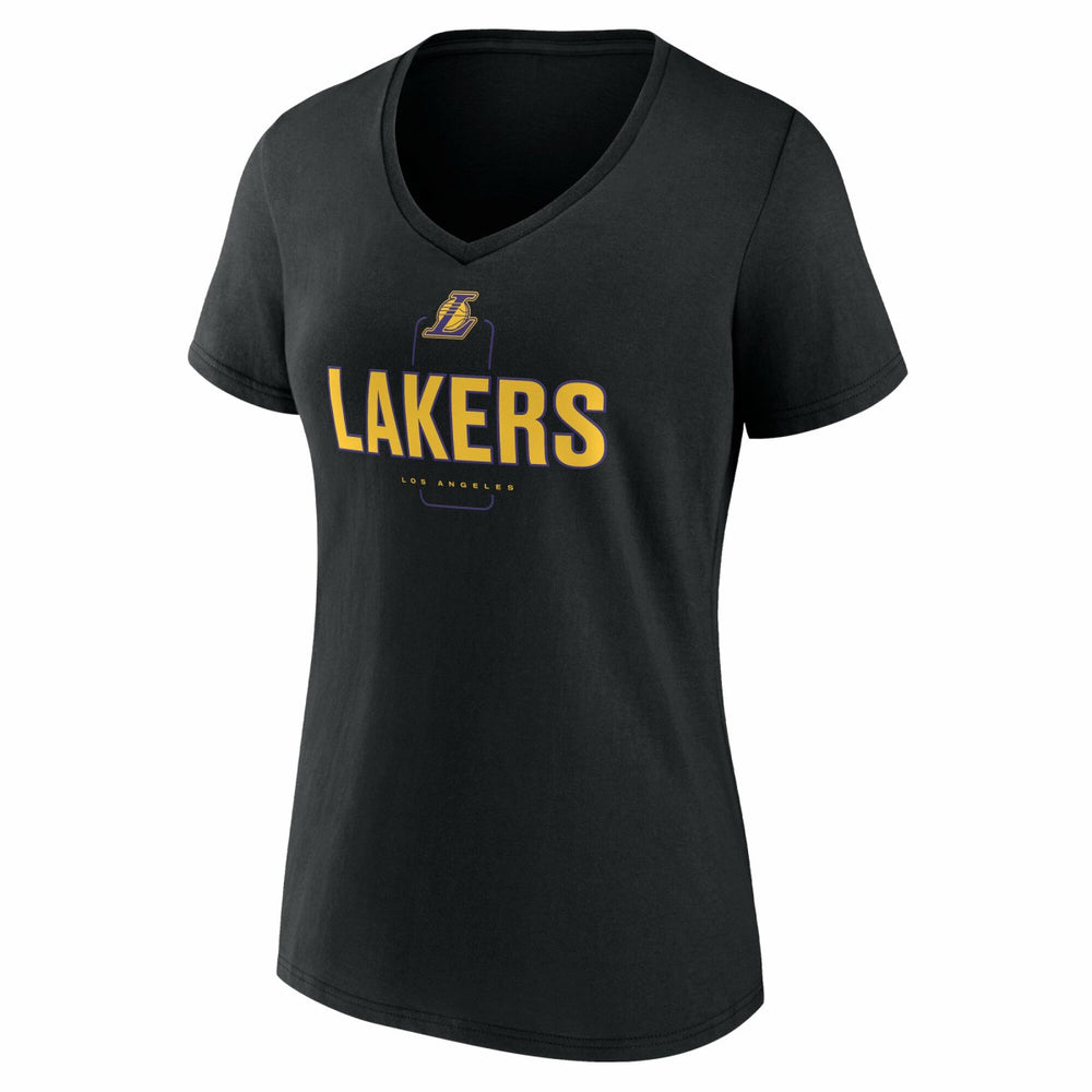 Los Angeles Lakers Women's Center Court Name & Number Custom V-Neck T-Shirt Outlet