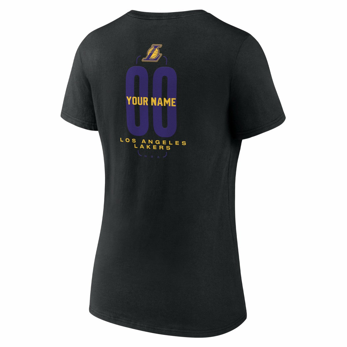 Los Angeles Lakers Women's Center Court Name & Number Custom V-Neck T-Shirt Outlet