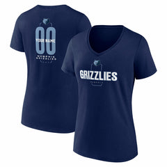 Memphis Grizzlies Women's Center Court Name & Number Custom V-Neck T-Shirt On Sale