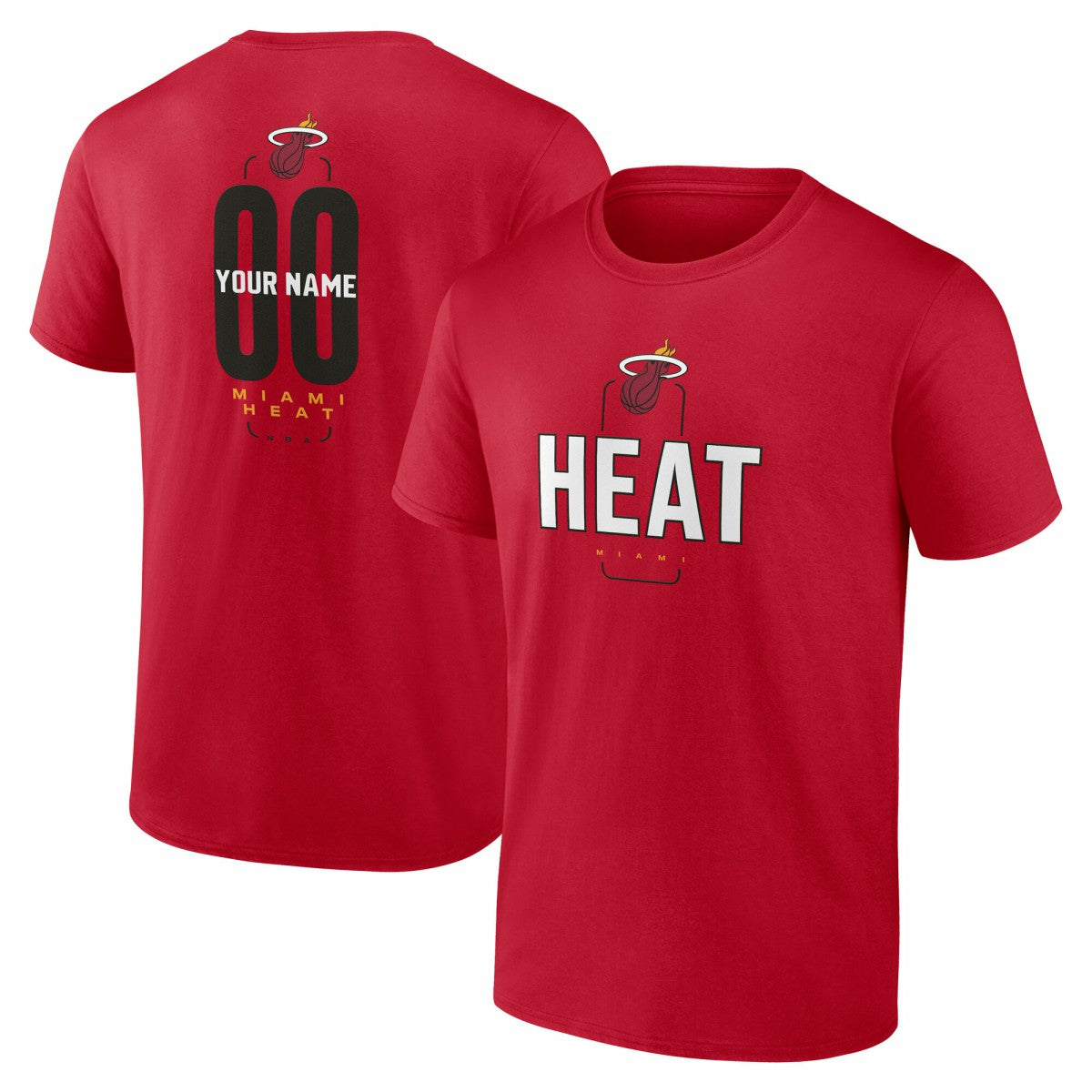 Miami Heat Center Court Name & Number Custom T-Shirt Discount