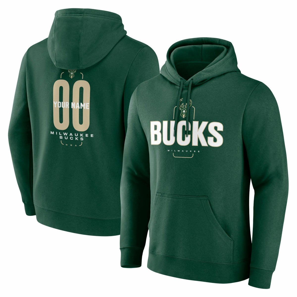 Milwaukee Bucks Center Court Name & Number Custom Hoodie For Sale