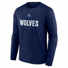 Minnesota Timberwolves Center Court Name & Number Custom Long Sleeve T-Shirt Discount
