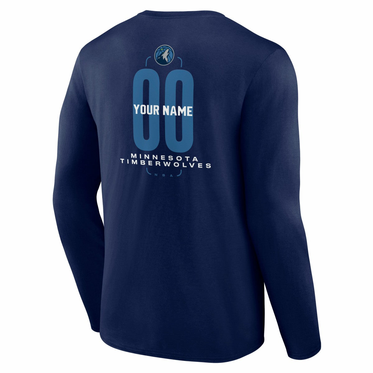 Minnesota Timberwolves Center Court Name & Number Custom Long Sleeve T-Shirt Discount