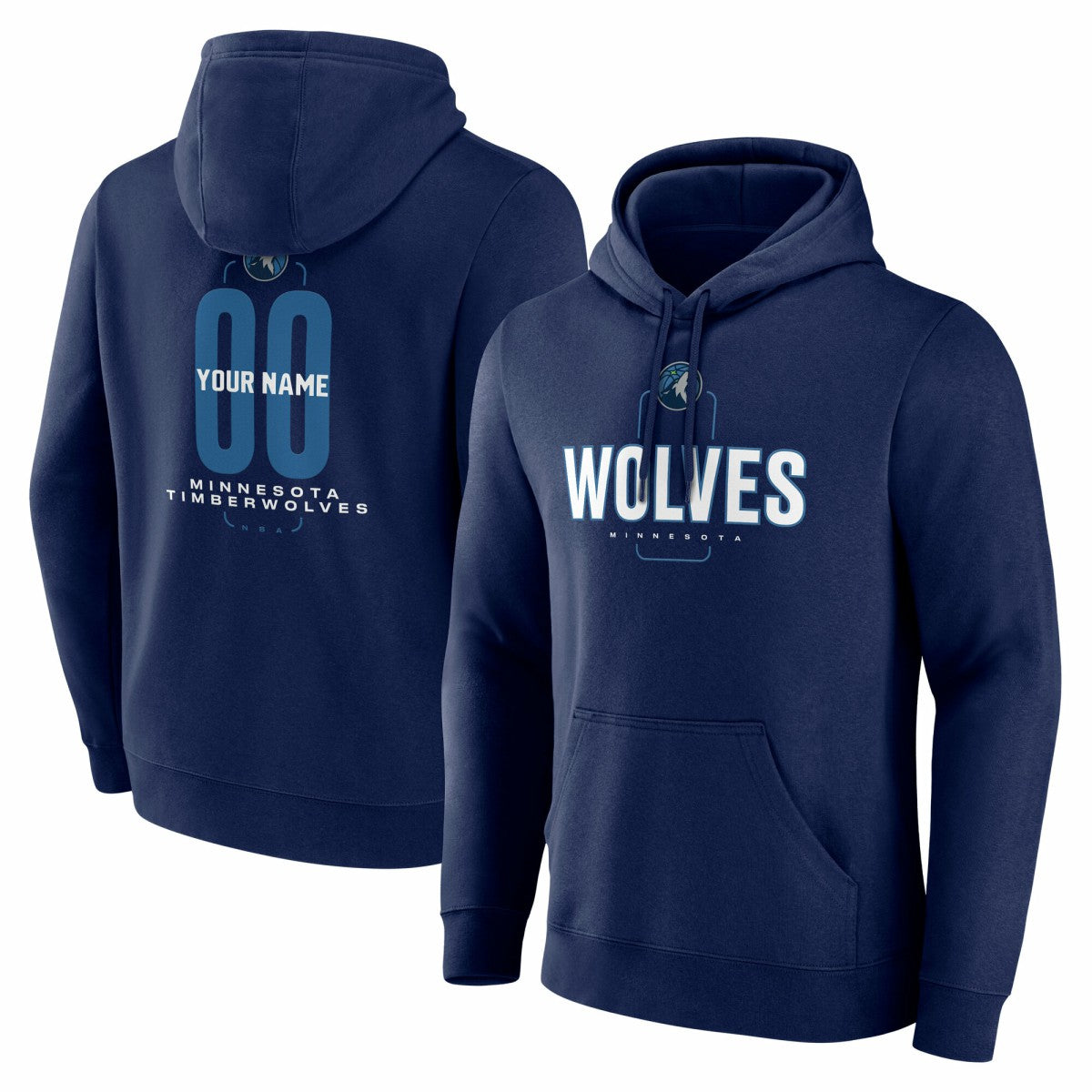 Minnesota Timberwolves Center Court Name & Number Custom Hoodie Outlet