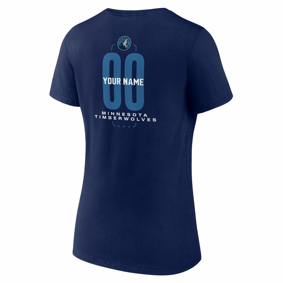 Minnesota Timberwolves Women's Center Court Name & Number Custom V-Neck T-Shirt Discount