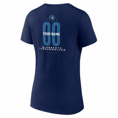 Minnesota Timberwolves Women's Center Court Name & Number Custom V-Neck T-Shirt Discount
