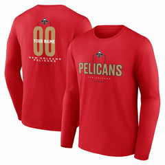 New Orleans Pelicans Center Court Name & Number Custom Long Sleeve T-Shirt Discount