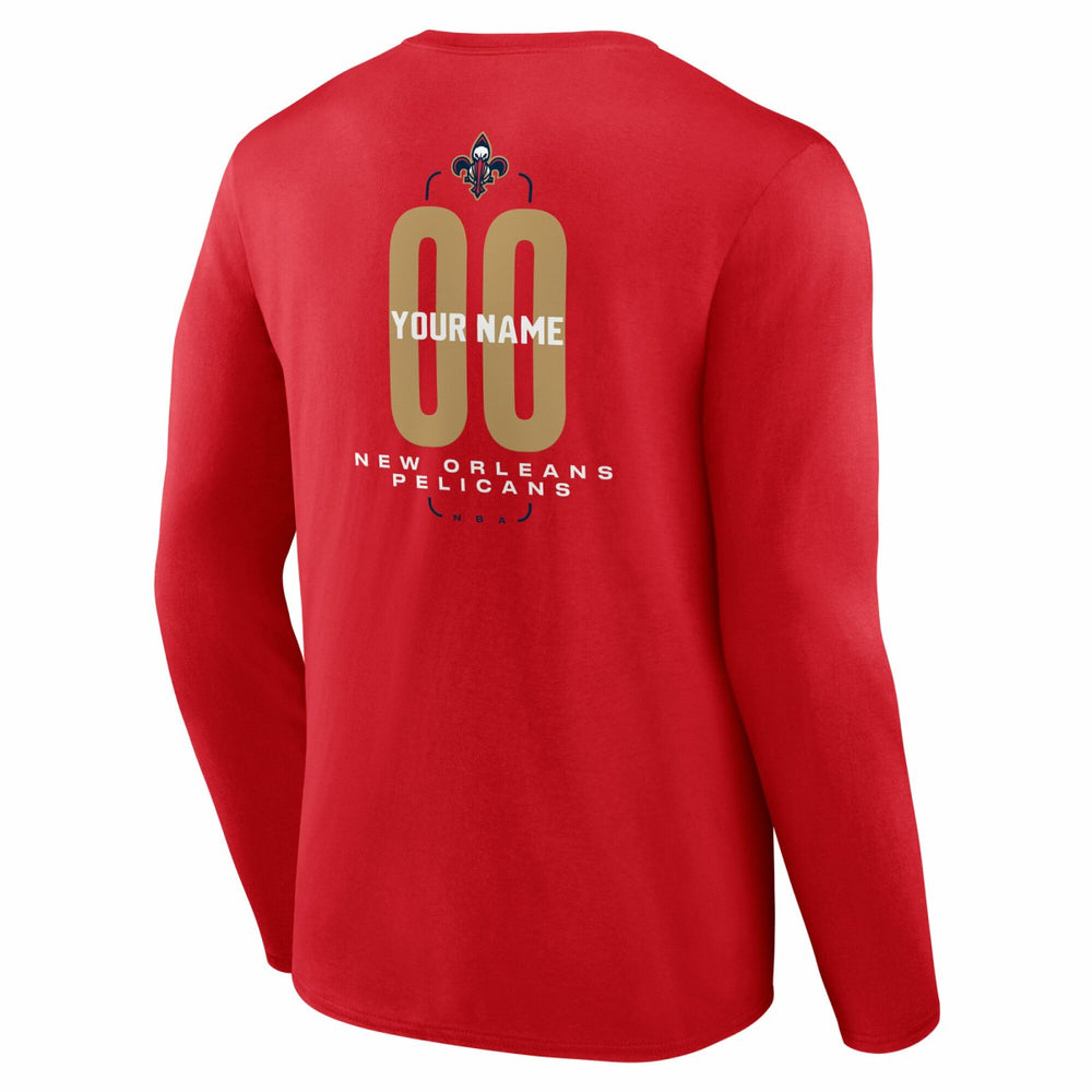 New Orleans Pelicans Center Court Name & Number Custom Long Sleeve T-Shirt Discount
