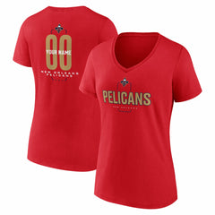 New Orleans Pelicans Women's Center Court Name & Number Custom V-Neck T-Shirt Online
