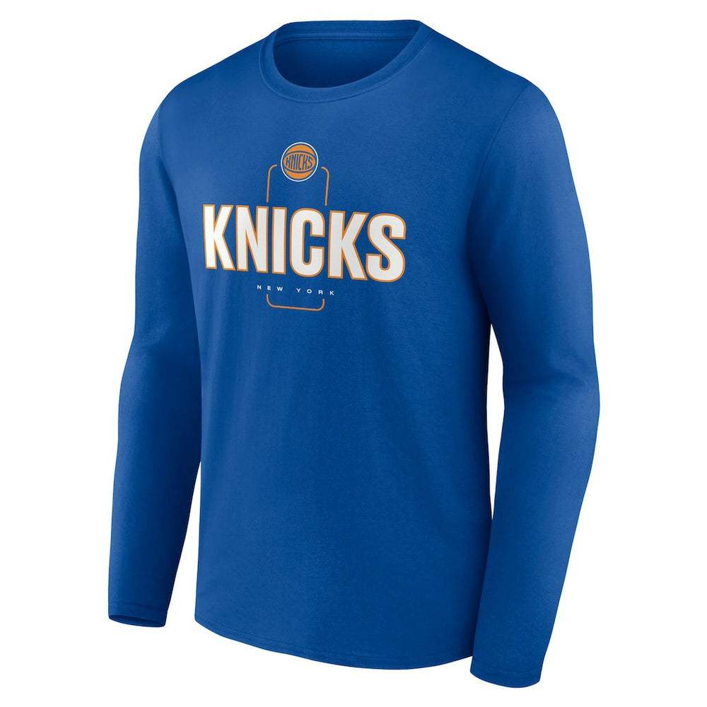 New York Knicks Center Court Name & Number Custom Long Sleeve T-Shirt Discount