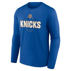 New York Knicks Center Court Name & Number Custom Long Sleeve T-Shirt Discount