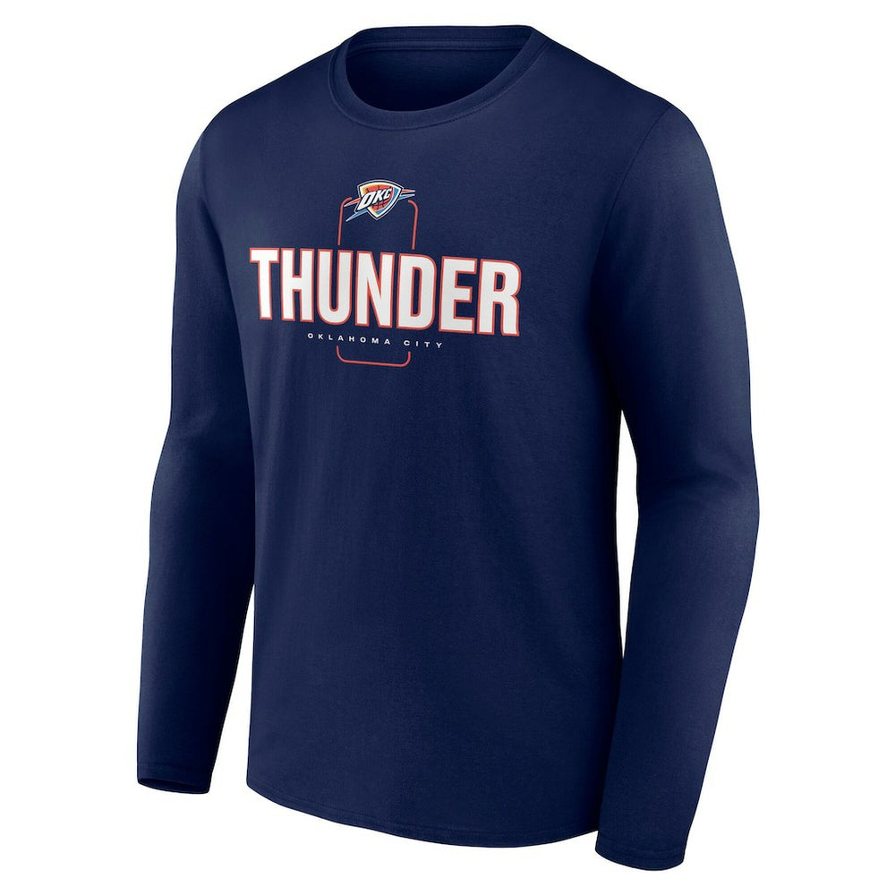 Oklahoma City Thunder Center Court Name & Number Custom Long Sleeve T-Shirt Discount