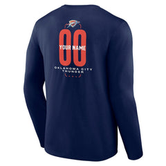 Oklahoma City Thunder Center Court Name & Number Custom Long Sleeve T-Shirt Discount