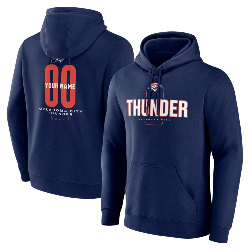 Oklahoma City Thunder Center Court Name & Number Custom Hoodie Online