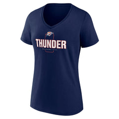 Oklahoma City Thunder Women's Center Court Name & Number Custom V-Neck T-Shirt New
