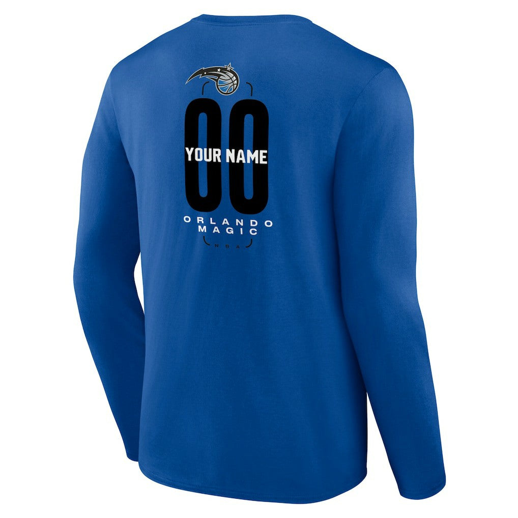 Orlando Magic Center Court Name & Number Custom Long Sleeve T-Shirt Discount