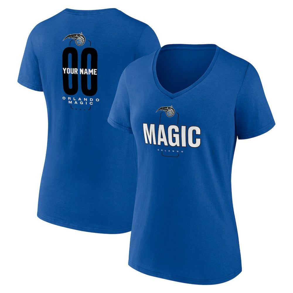 Orlando Magic Women's Center Court Name & Number Custom V-Neck T-Shirt Discount