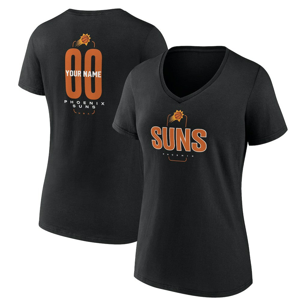 Phoenix Suns Women's Center Court Name & Number Custom V-Neck T-Shirt sale Online
