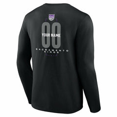Sacramento Kings Center Court Name & Number Custom Long Sleeve T-Shirt For Sale