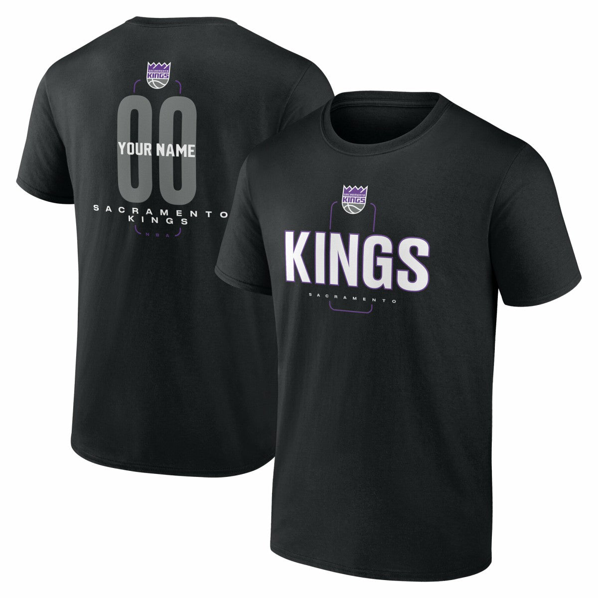 Sacramento Kings Center Court Name & Number Custom T-Shirt On Sale