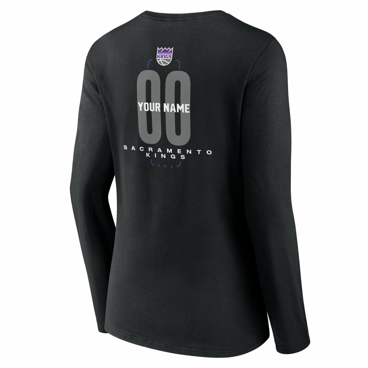 Sacramento Kings Women's Center Court Name & Number Custom Long Sleeve V-Neck T-Shirt Online