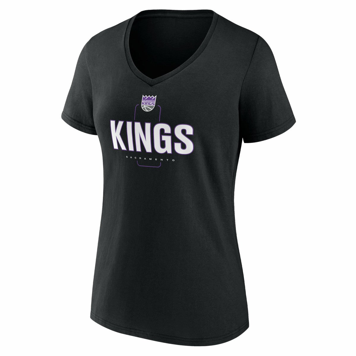 Sacramento Kings Women's Center Court Name & Number Custom V-Neck T-Shirt Discount