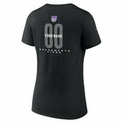 Sacramento Kings Women's Center Court Name & Number Custom V-Neck T-Shirt Discount