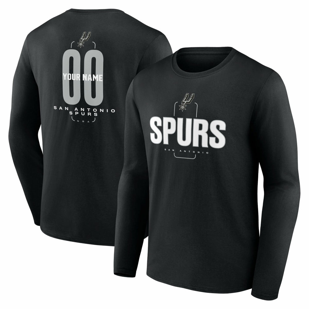 San Antonio Spurs Center Court Name & Number Custom Long Sleeve T-Shirt Discount