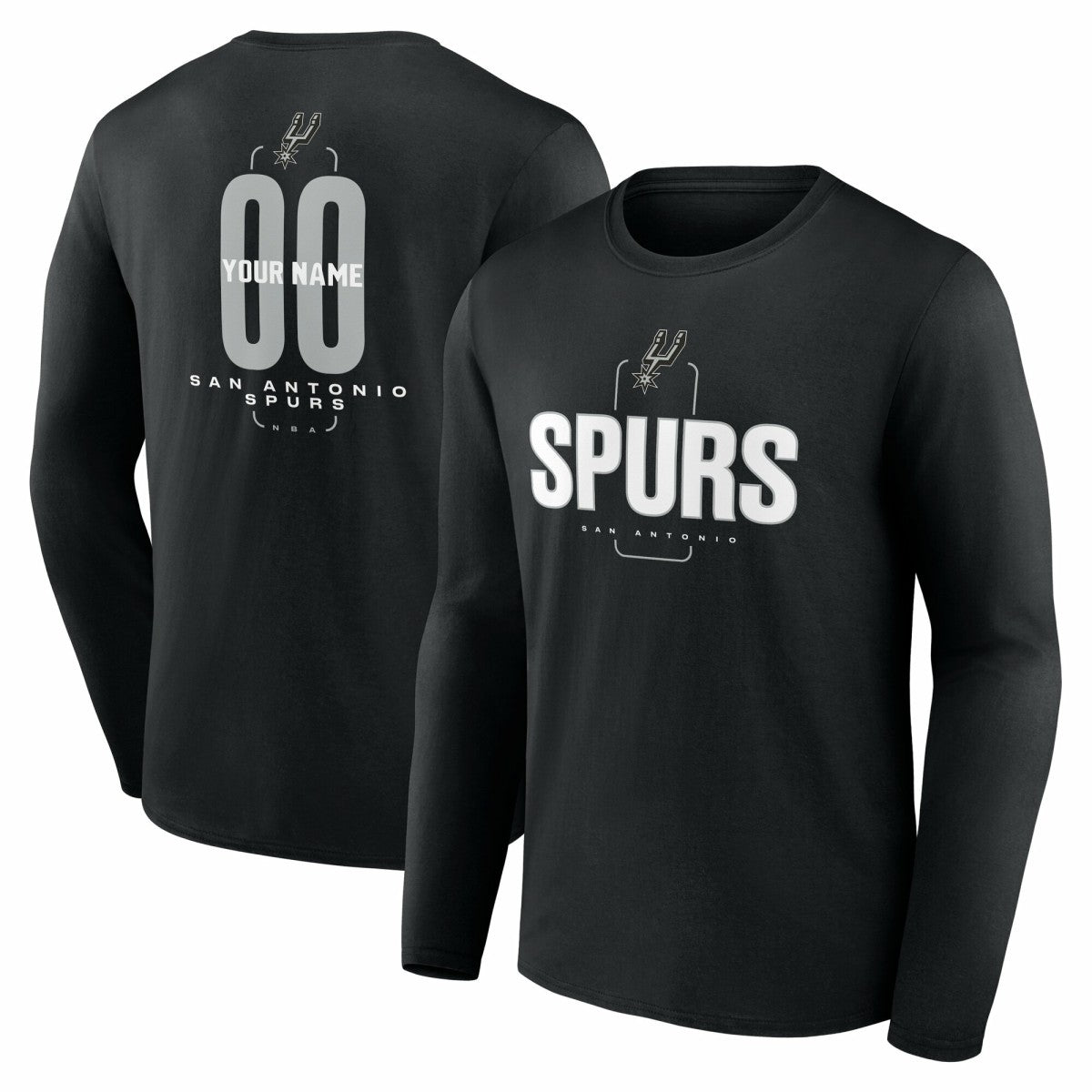 San Antonio Spurs Center Court Name & Number Custom Long Sleeve T-Shirt Discount
