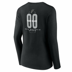 San Antonio Spurs Women's Center Court Name & Number Custom Long Sleeve V-Neck T-Shirt New