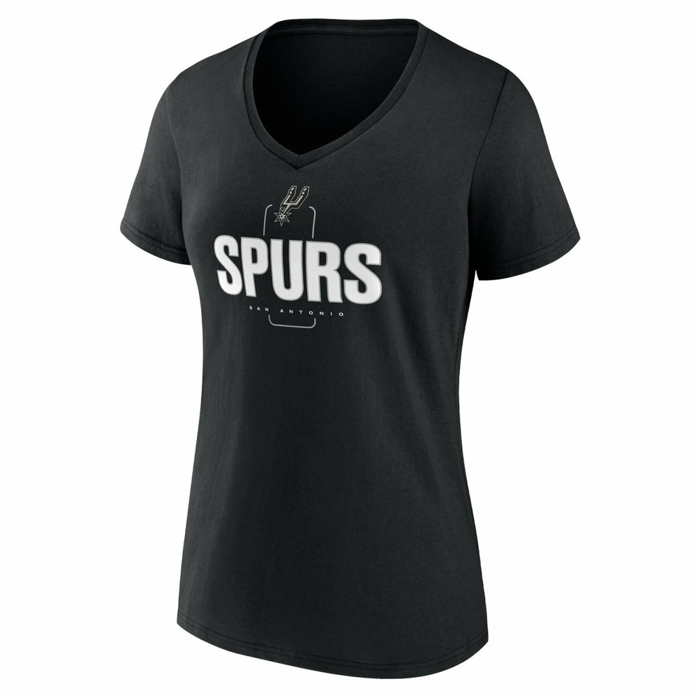 San Antonio Spurs Women's Center Court Name & Number Custom V-Neck T-Shirt Outlet