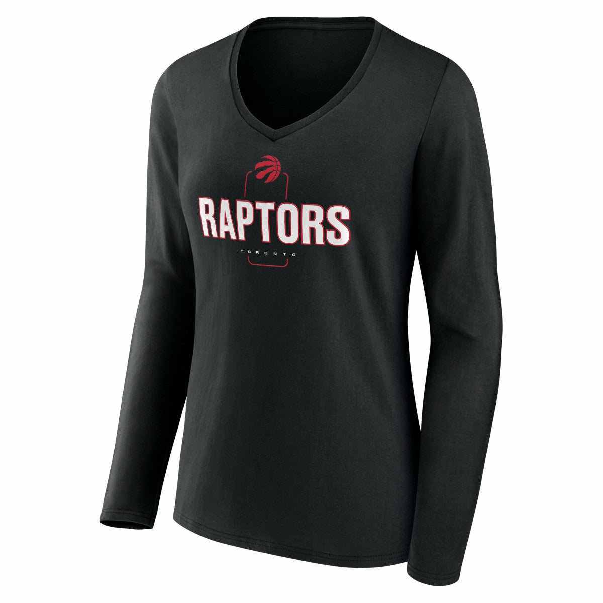 Toronto Raptors Women's Center Court Name & Number Custom Long Sleeve V-Neck T-Shirt Outlet