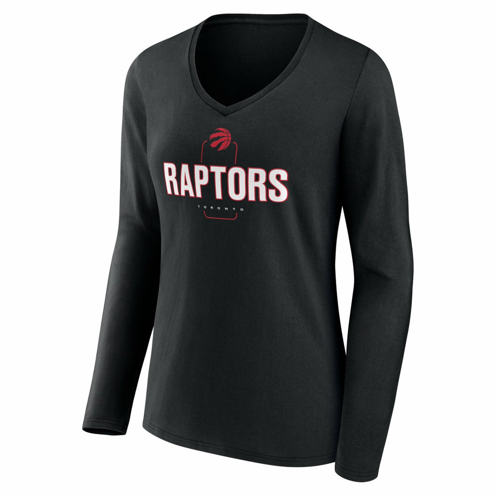 Toronto Raptors Women's Center Court Name & Number Custom Long Sleeve V-Neck T-Shirt Outlet