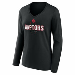 Toronto Raptors Women's Center Court Name & Number Custom Long Sleeve V-Neck T-Shirt Outlet