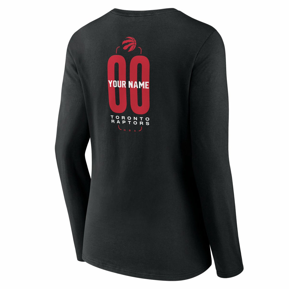 Toronto Raptors Women's Center Court Name & Number Custom Long Sleeve V-Neck T-Shirt Outlet