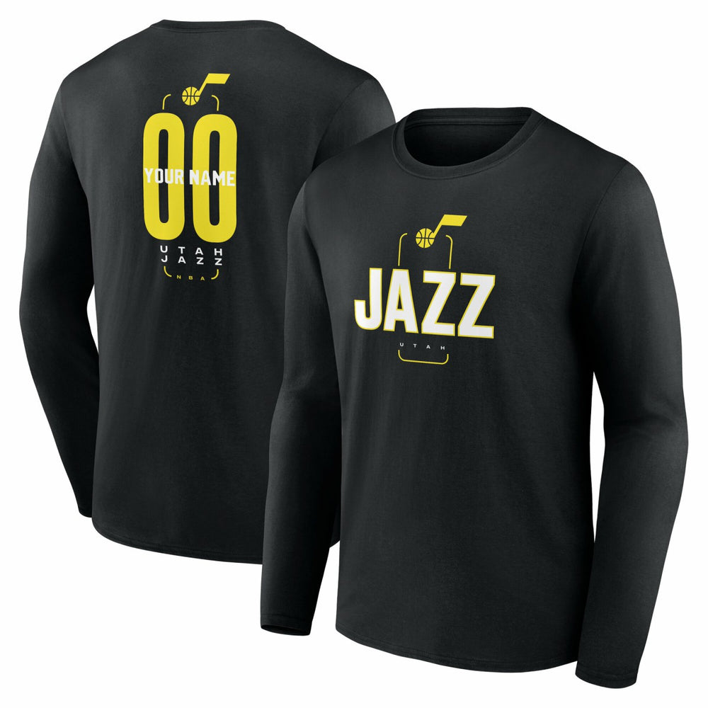 Utah Jazz Center Court Name & Number Custom Long Sleeve T-Shirt Discount