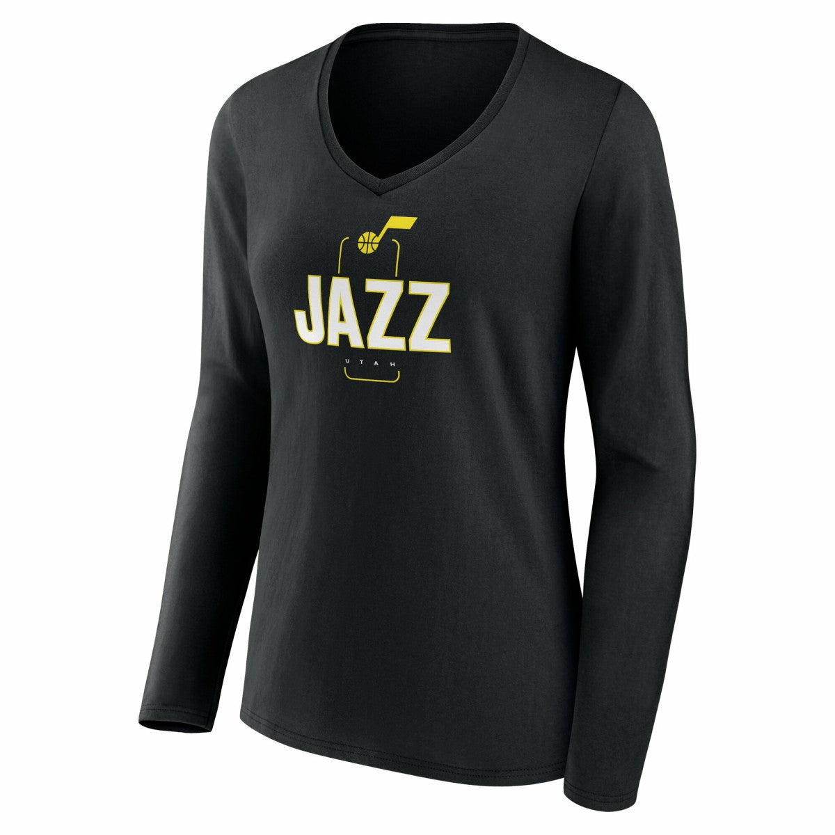 Utah Jazz Women's Center Court Name & Number Custom Long Sleeve V-Neck T-Shirt Online