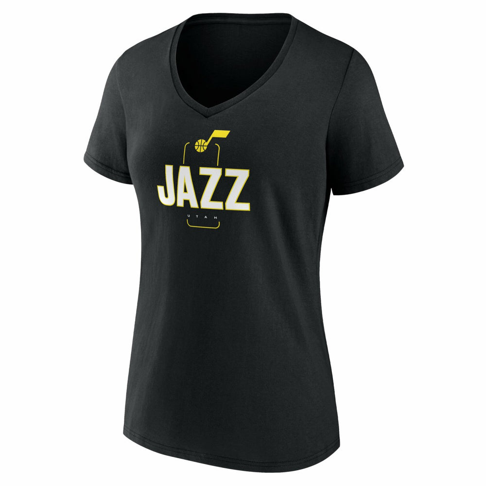 Utah Jazz Women's Center Court Name & Number Custom V-Neck T-Shirt Outlet