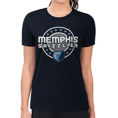 Memphis Grizzlies G-III 4Her by Carl Banks Women's Super-Slim Lightweight Pinstripe Circle Graphic T-Shirt Discount