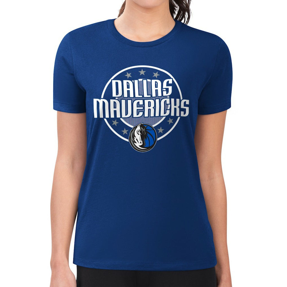 Dallas Mavericks G-III 4Her by Carl Banks Women's Super-Slim Lightweight Pinstripe Circle Graphic T-Shirt sale Online