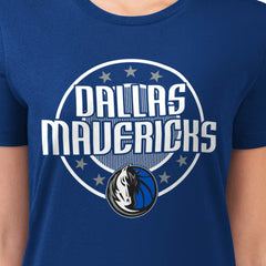 Dallas Mavericks G-III 4Her by Carl Banks Women's Super-Slim Lightweight Pinstripe Circle Graphic T-Shirt sale Online